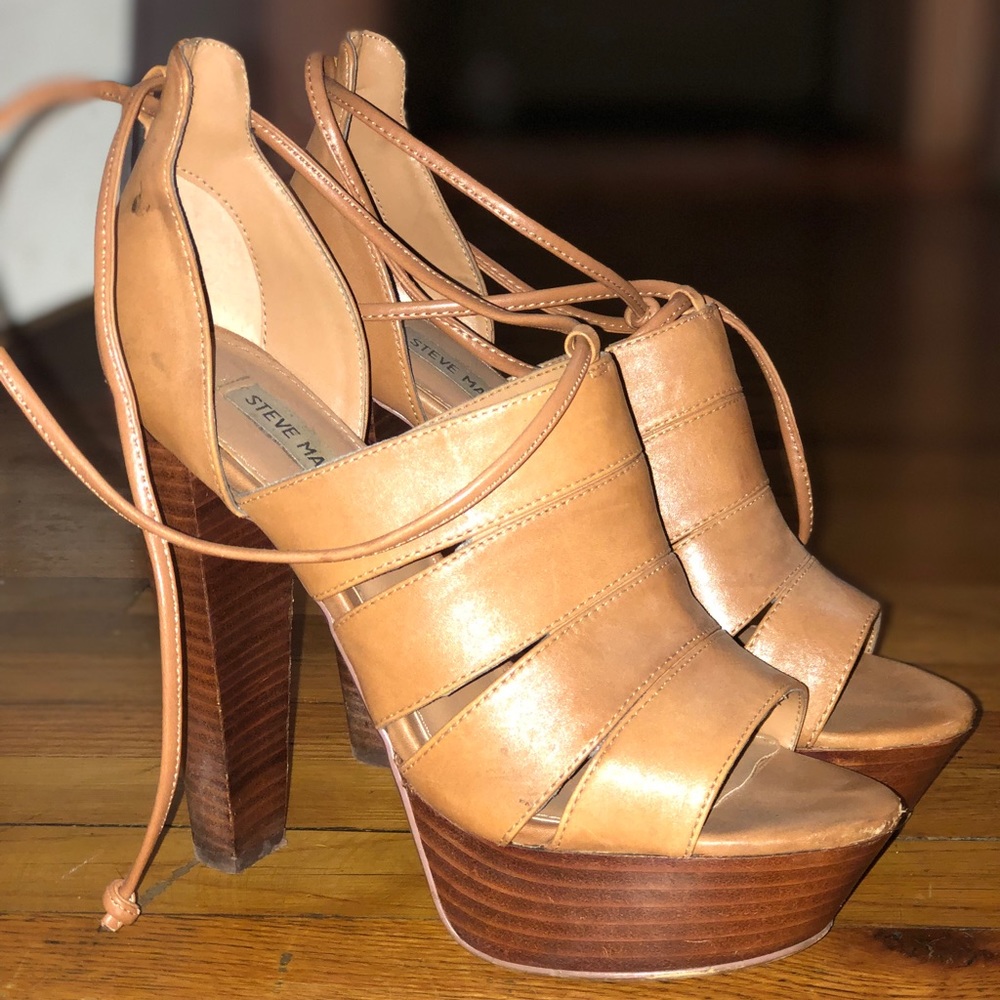 Steve Madden Leather Lace Up Heels